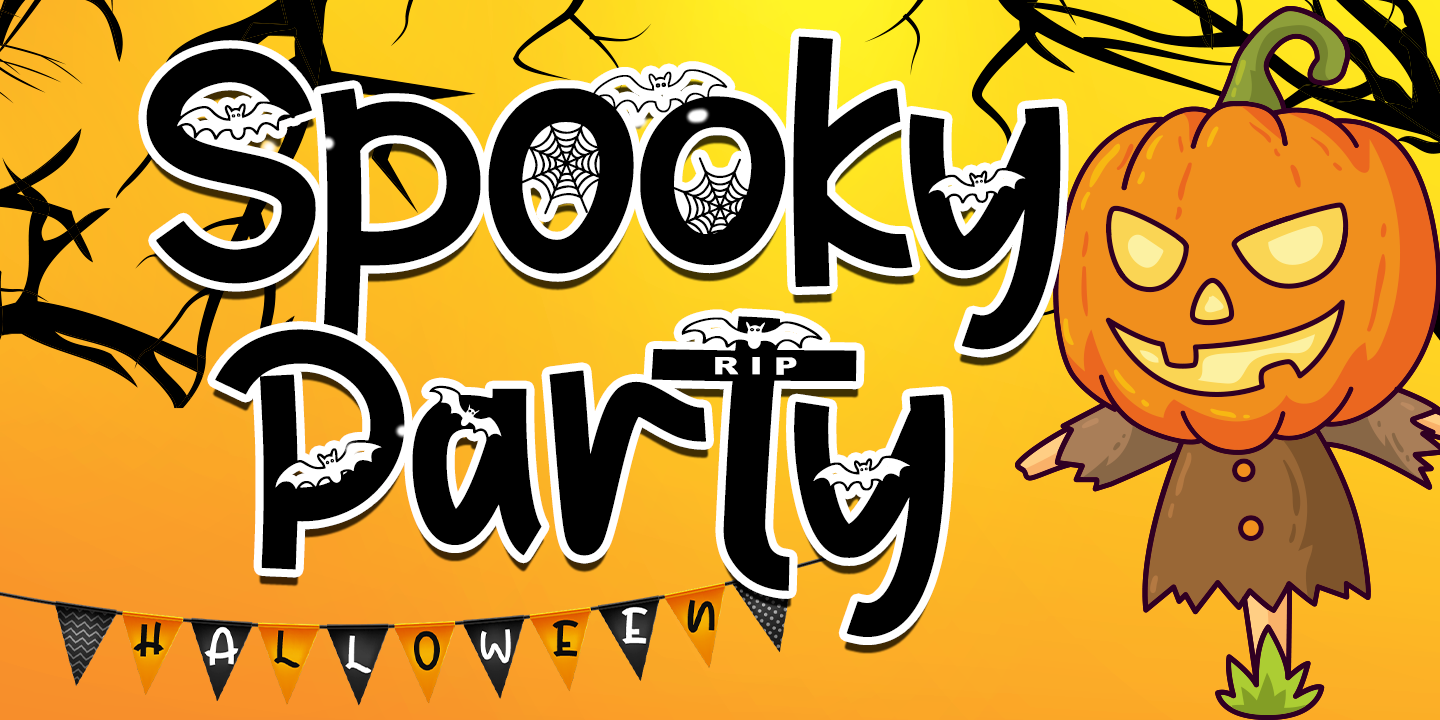 Ejemplo de fuente Spooky Party